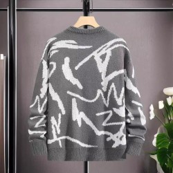 Piececool Men’s Knitted Sweater – Classic Round Neck, Warm & Stylish Winter Wear
